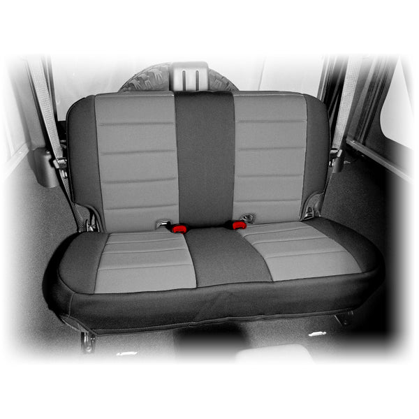 Rugged Ridge Seat Cover | Rear, Neoprene Black/Gray | Jeep Wrangler JK (2007-2018) | P/N 13265.09
