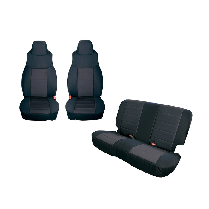 Rugged Ridge Seat Cover Kit | Black | Jeep Wrangler TJ (2003-2006) | P/N 13293.01