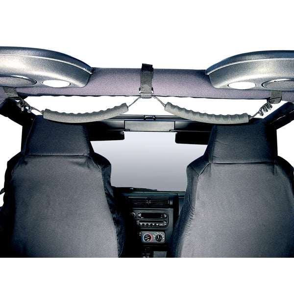 Rugged Ridge Grab Strap | Rear, Dual, Black | Jeep Wrangler YJ/TJ (1987-2006) | P/N 13305.05