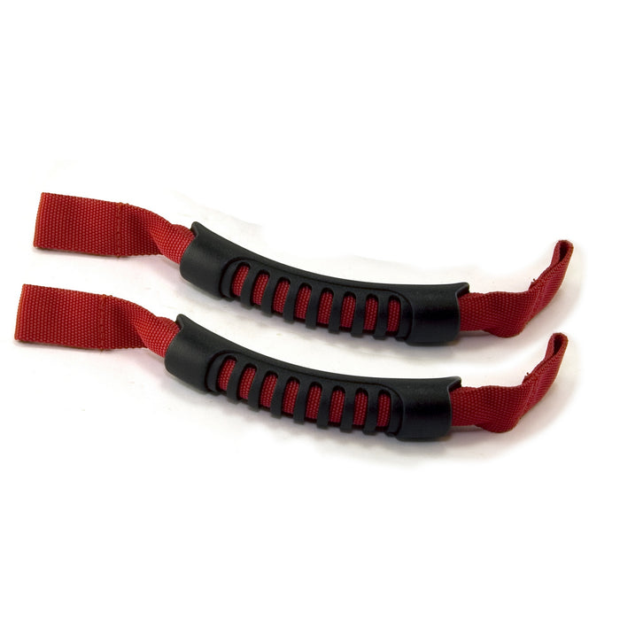 Grab Handle Kit, Front, Headrest Mounted, Red; 07-21 Wrangler / 20-21 Gladiator