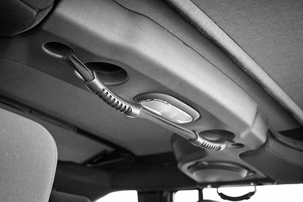Rugged Ridge Grab Strap | Rear, Dual, Black | Jeep Wrangler JKU (2007-2018) | P/N 13305.12