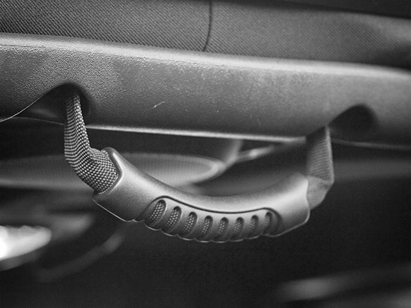 Grab Handle Kit, Rear, Black; 07-18 Jeep Wrangler JKU