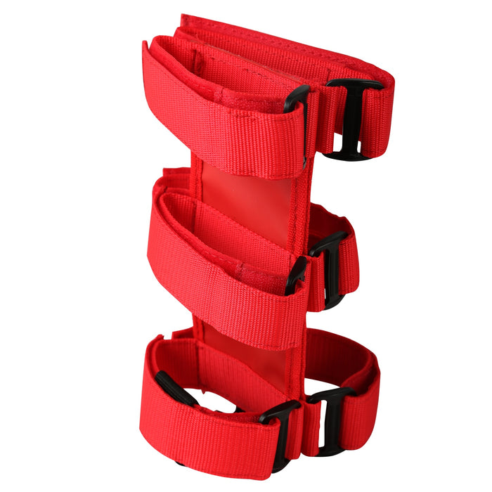 Rugged Ridge Fire Extinguisher Holder | Sport Bar Mounted, Red | Jeep CJ/Wrangler (1955-2021) | P/N 13305.2