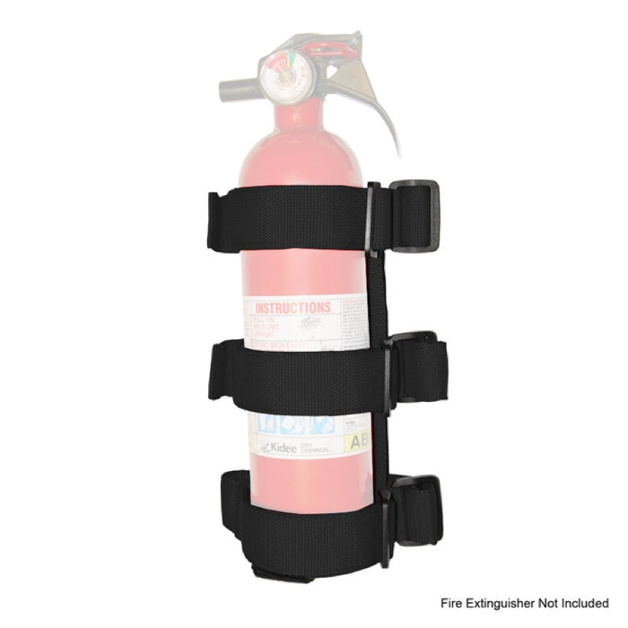 Rugged Ridge Fire Extinguisher Holder | Sport Bar, Black | Jeep CJ / Gladiator (1955-2021) | P/N 13305.21