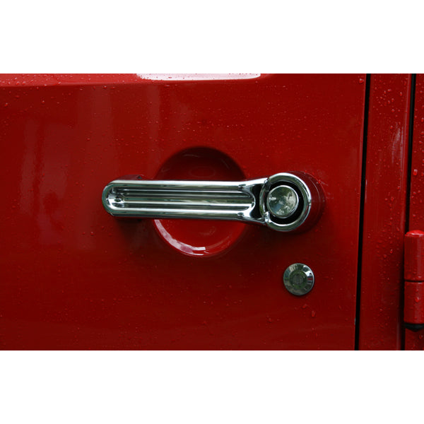 Rugged Ridge Door Handle Cover Kit | Chrome | Jeep Wrangler JK (2007-2018) | P/N 13311.11