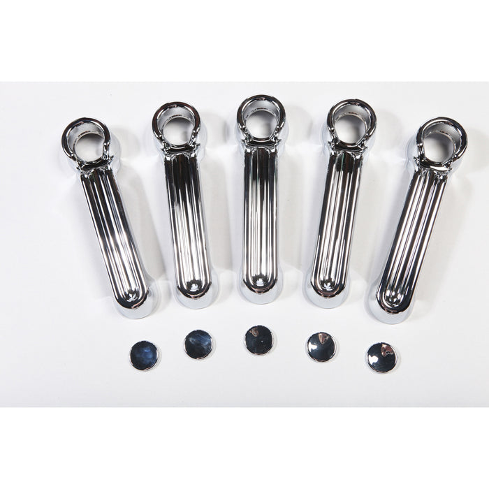 Rugged Ridge Door Handle Cover Kit | Chrome | Jeep Wrangler JKU (2007-2018) | P/N 13311.12