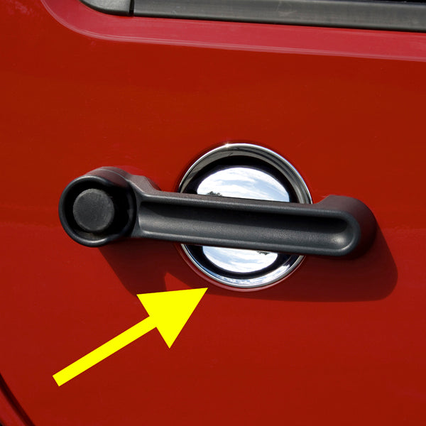 Rugged Ridge Door Handle Recess Guard Kit | Chrome | Jeep Wrangler JK (2007-2018) | P/N 13311.15