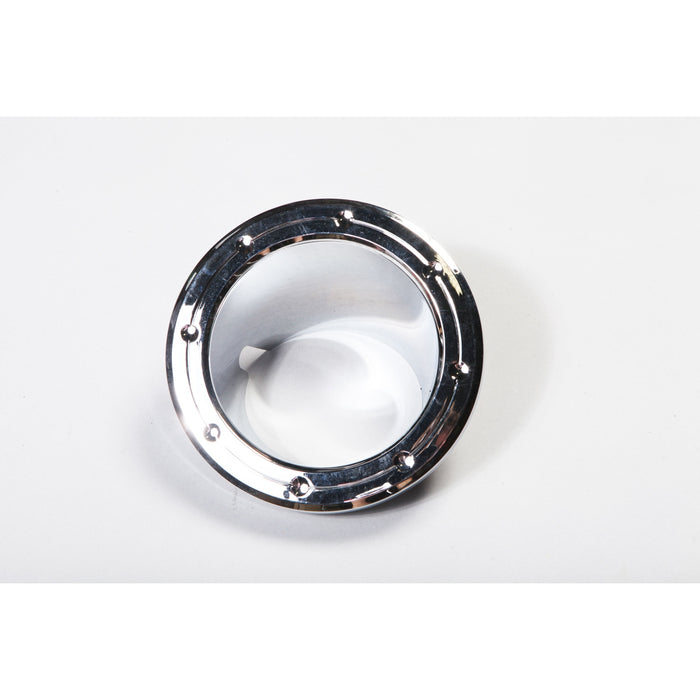 Rugged Ridge 13311.23 This chrome fuel filler accent trim from Rugged Ridge fits 07-18 Jeep Wrangler.