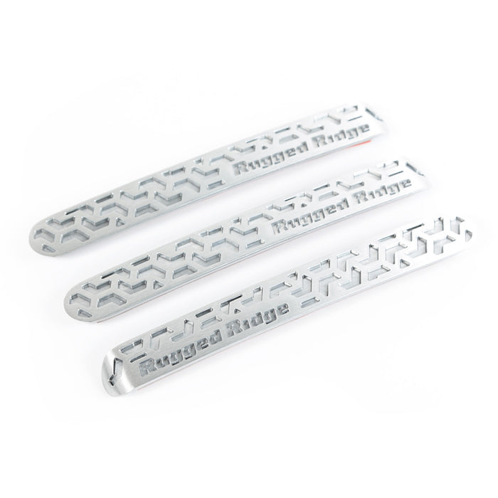 Rugged Ridge Elite Door Handle Inserts | Brushed Tread, 2-D | JK (2007-2018) | P/N 13311.5