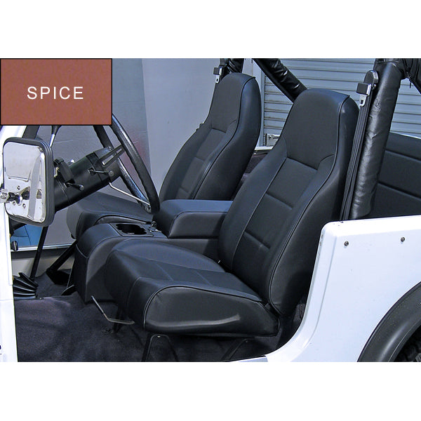 Rugged Ridge Seat | High-Back, Front, No-Recline, Spice | Jeep CJ/Wrangler YJ/TJ (1976-2002) | P/N 13401.37