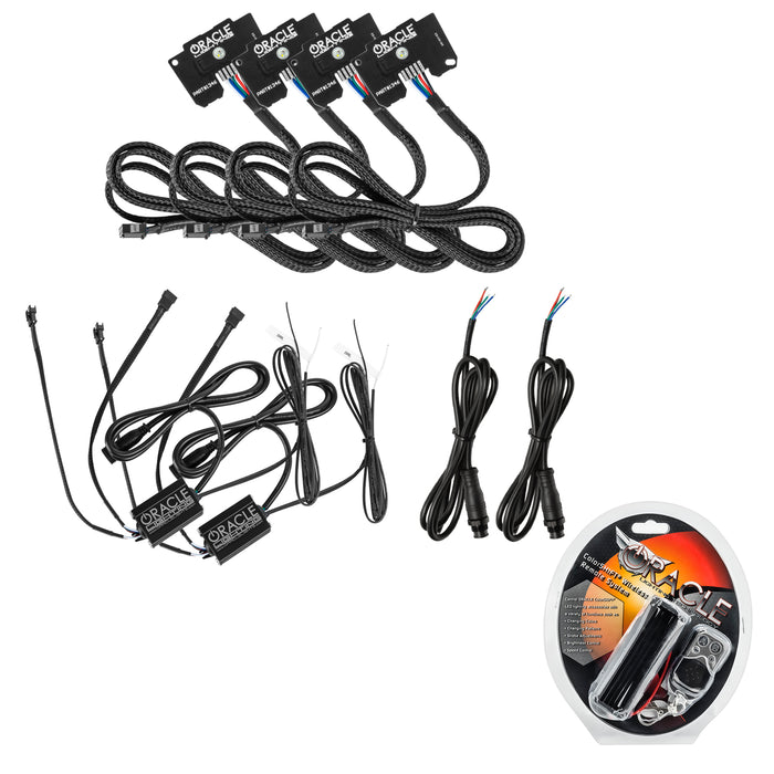 ORACLE Jeep Wrangler JL/Gladiator JT ColorSHIFT RGB+W Headlight DRL Kit - with RF Controller.