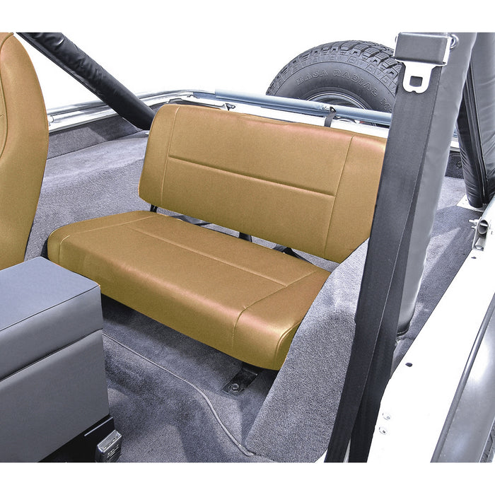 Rugged Ridge Seat | Rear, Fixed, Tan | Jeep CJ/Wrangler YJ (1955-1995) | P/N 13461.04