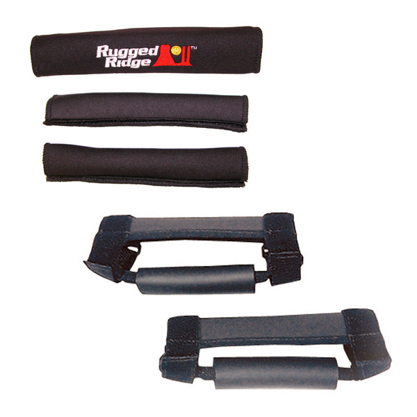 Rugged Ridge Grab Handle Kit | Black | Jeep Wrangler TJ/LJ (1997-2006) | P/N 13505.15