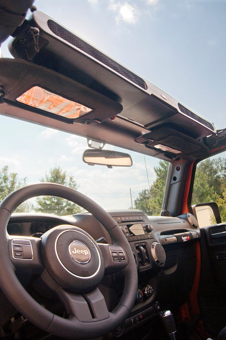 Rugged Ridge 13551.14 This overhead storage console from Rugged Ridge fits 87-18 Jeep Wrangler.