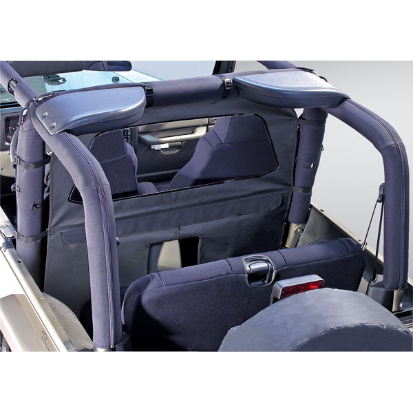 Rugged Ridge Windbreaker | Black Denim | Jeep CJ/Wrangler YJ/TJ (1980-2006) | P/N 13552.15