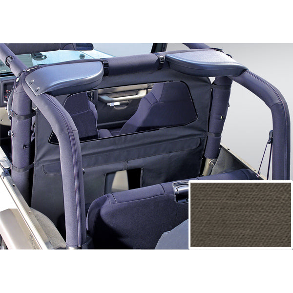 Rugged Ridge 13552.36 This roll bar curtain from Rugged Ridge fits 80-06 Jeep CJ and Wrangler.