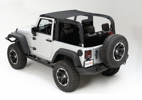Rugged Ridge Mesh Summer Brief Top | Black | Jeep Wrangler JK (2010-2018) | P/N 13579.12