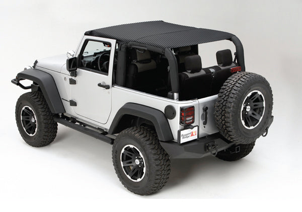 Island Top, Mesh, Black; 10-18 Jeep Wrangler JKU, 4 Door