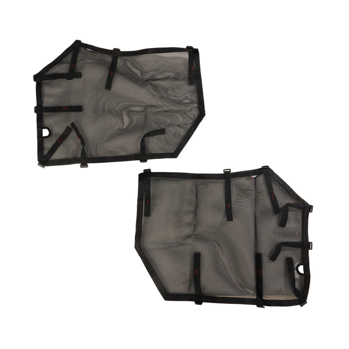 Rugged Ridge Fortis Tube Door Covers | Front Set, Black | Jeep Wrangler JK (2007-2018) | P/N 13579.56