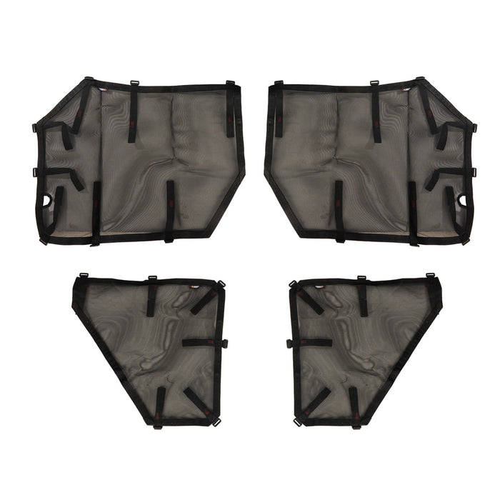 Rugged Ridge Fortis Tube Door Covers | Full Set, Black | Jeep Wrangler JKU (2007-2018) | P/N 13579.58