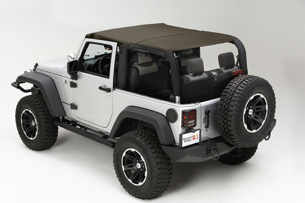 Pocket Brief Top, Diamond Khaki; 10-18 Jeep Wrangler JK
