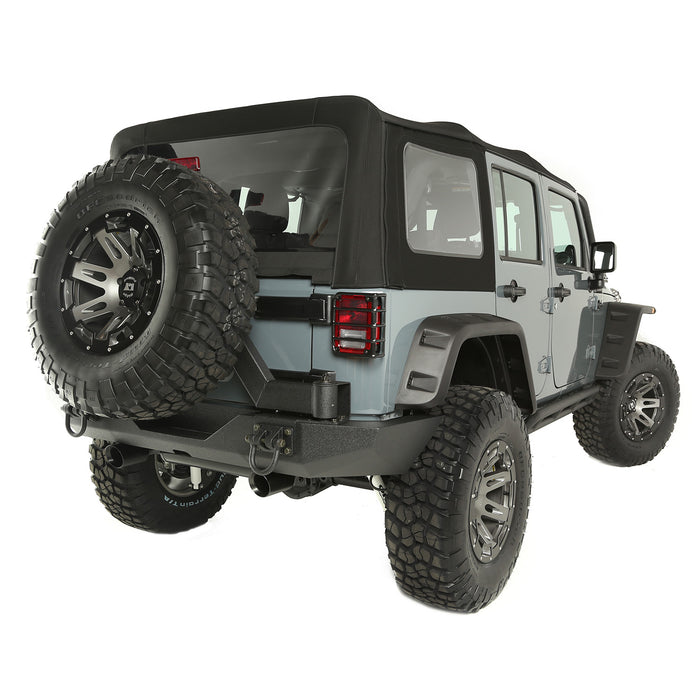 Rugged Ridge 13742.01 Soft Top, Black Diamond, Sailcloth; 10-18 Jeep Wrangler JKU