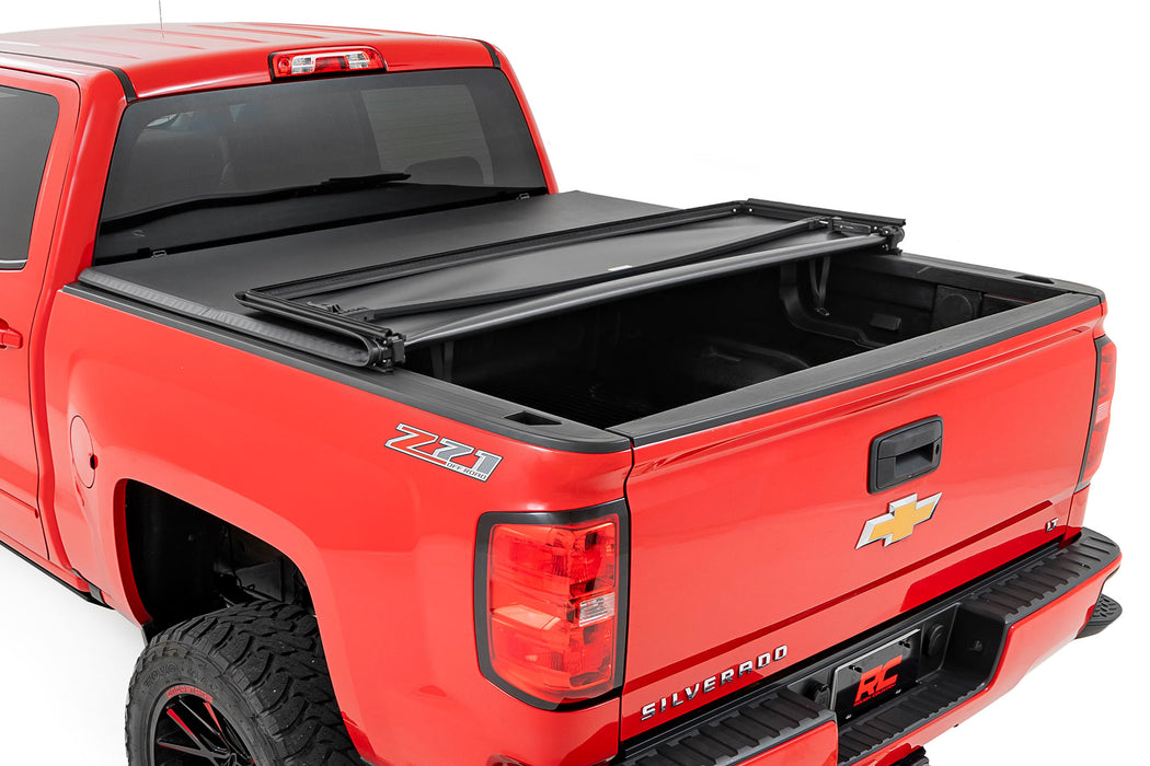 Rough Country Soft Tri-Fold Bed Cover, 5'9" Bed, Chevy/GMC 1500 (2014-2018 & Classic), view 2