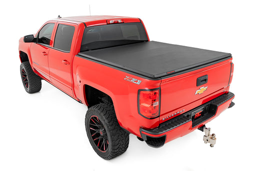 Rough Country Soft Tri-Fold Bed Cover, 5'9" Bed, Chevy/GMC 1500 (2014-2018 & Classic)