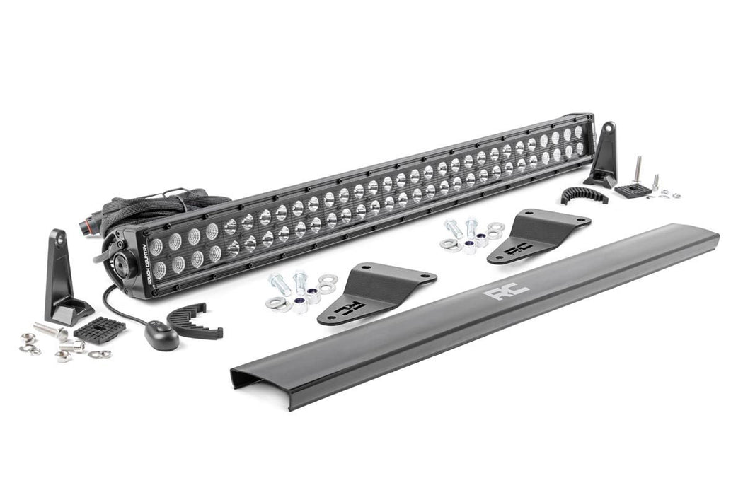LED Light Kit - Bumper Mount - 30 inch Black Dual Row - Toyota 4Runner (14-20)