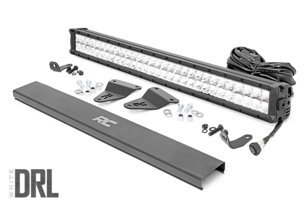 LED Light Kit - Bumper Mount - 30 inch Chrome Dual Row - White DRL - Toyota 4Runner (14-20)