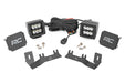 Rough Country LED Ditch Light Kit, 2in Black Pair, Spot, Chevy/GMC 1500 (2014-2018 & Classic)