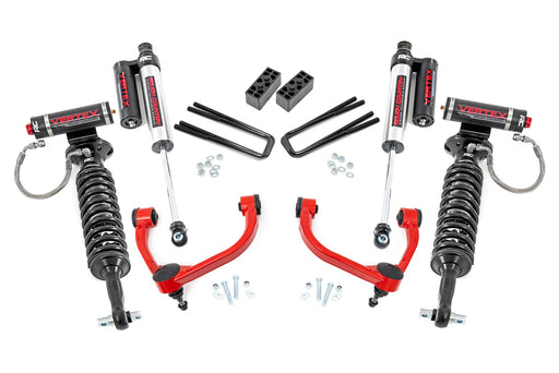 Rough Country 3 Inch Lift Kit, Vertex, Red, Ford F-150 4WD (2014-2020)