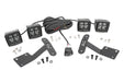 Rough Country LED Light Kit, Ditch Mount, Dual 2 inch Black Pairs, White DRL, Toyota Tundra (2014-2021)