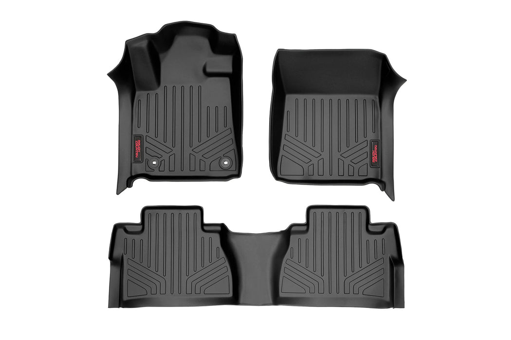 Rough Country Floor Mats, FR & RR, CrewMax, Toyota Tundra 2WD/4WD (2014-2021)