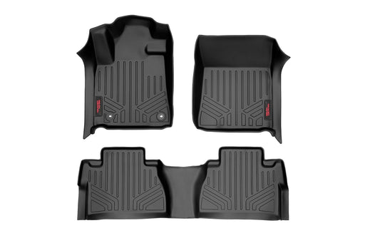 Rough Country Floor Mats, FR & RR, CrewMax, Toyota Tundra 2WD/4WD (2014-2021)