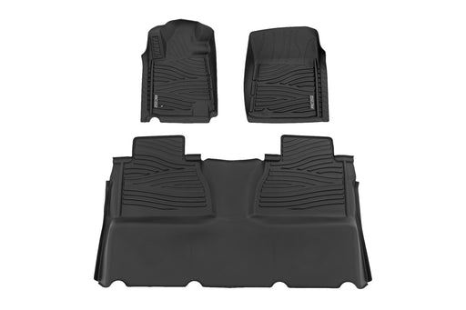 Rough Country Floor Mats, FR & RR, Double Cab, Toyota Tundra 2WD/4WD (2014-2021)