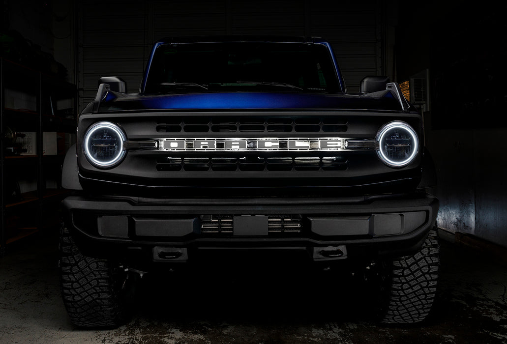 ORACLE LED Headlight Halo Kit, Base Headlights, White, Ford Bronco (2021-2025), view 2