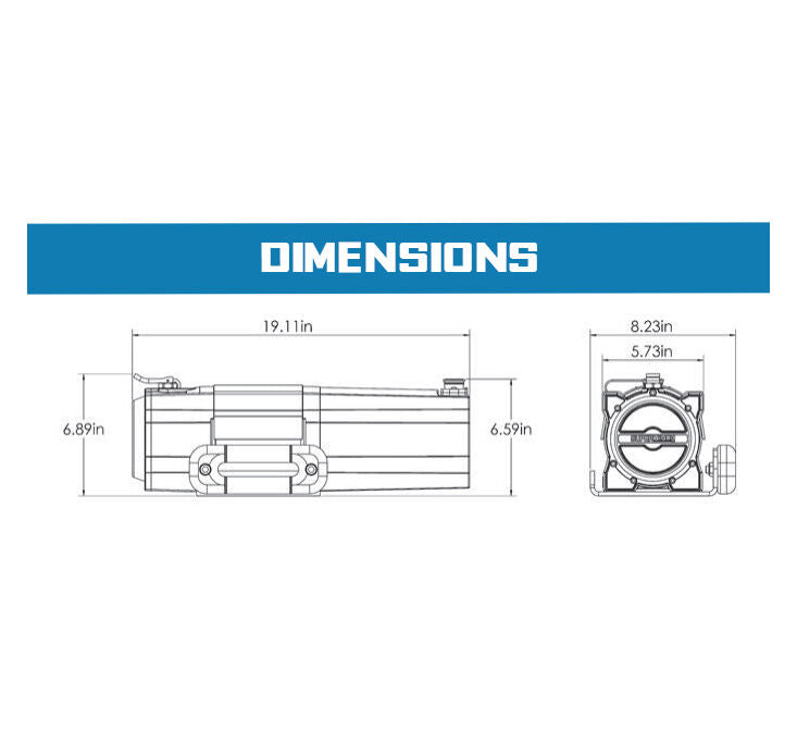 Superwinch S7500 Trailer Winch | 7,500 lb, 12V DC | P/N 1475200, view 13