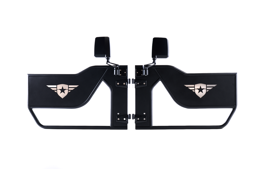 Combat Off Road Tube Doors - Front Pair | Jeep JK/JKU Wrangler (07-16, 18) | P/N 15-1046