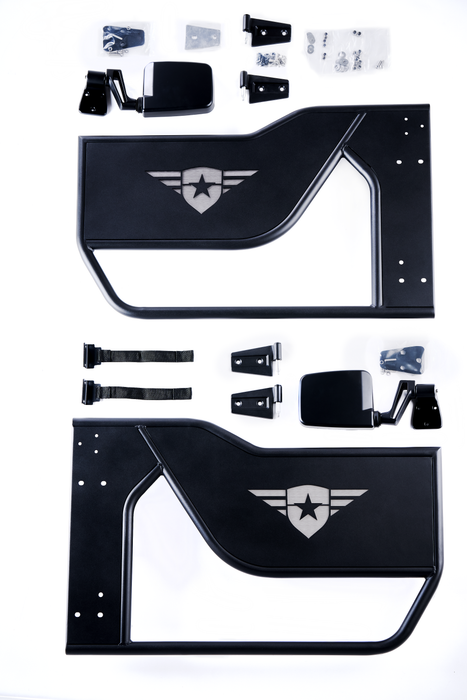 Combat Off Road Tube Doors - Front Pair | Jeep JK/JKU Wrangler (07-16, 18) | P/N 15-1046
