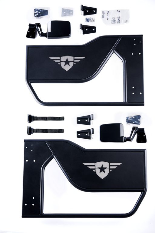 Combat Off Road Tube Doors - Front Pair | Jeep JK/JKU Wrangler (07-16, 18) | P/N 15-1046