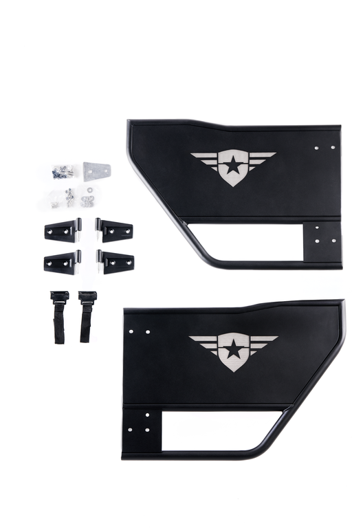 Combat Off Road Tube Doors - Rear Pair | Jeep JK/JKU Wrangler (07-16, 18) | P/N 15-1049
