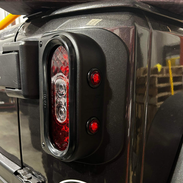 Combat Off Road Tail Gunner LED Tail Lights - Black | Jeep Wrangler JK/JKU (07-18) | P/N 15-1050