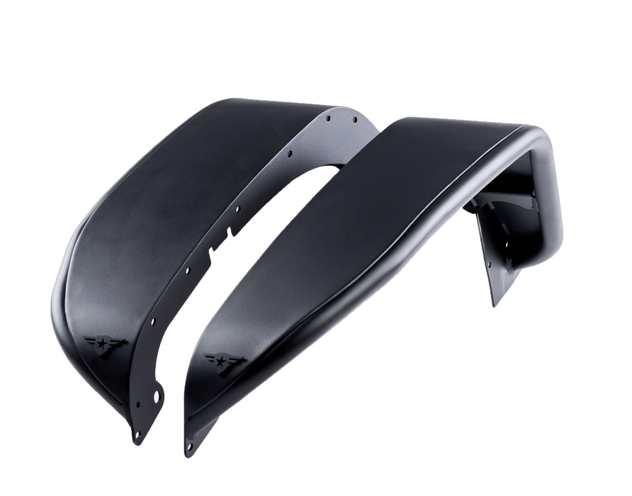 Combat Off Road Black Aluminum Fenders - Front Pair | Jeep JK/JKU (07-16, 18) | P/N 15-1076