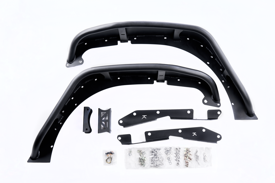 Combat Off Road Full Assault Aluminum Fender Kit - Black - Front | Jeep Wrangler JK/JKU (07-18) | P/N 15-1076