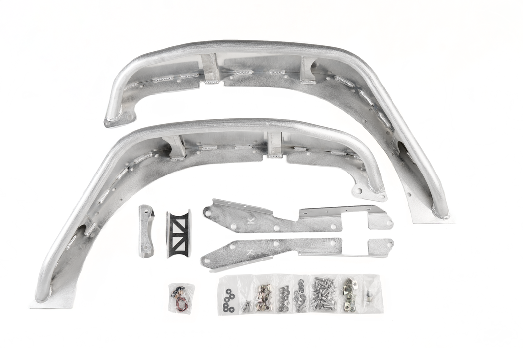 Combat Off Road Full Assault Aluminum Fender Kit - Raw - Front | Jeep Wrangler JK/JKU (07-18) | P/N 15-1176