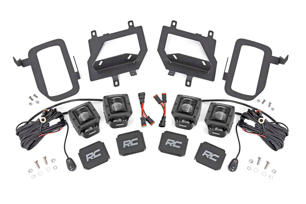 LED Light Kit - Fog Mount - Dual 2 inch Black Pairs - SAE - Ford F-150 (15-17)