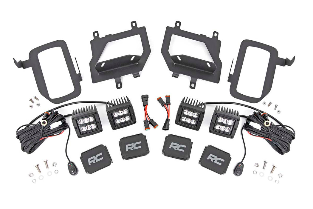 LED Light Kit - Fog Mount - Dual 2 inch Black Pairs - Spot - Ford F-150 (15-17)