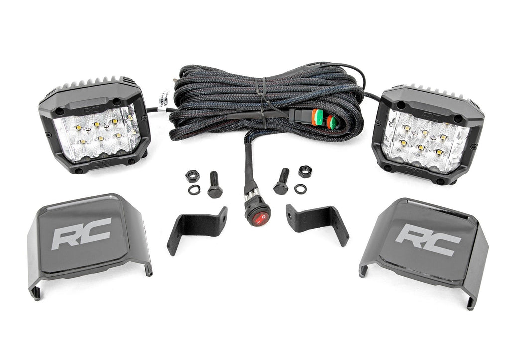 LED Light - Ditch Mount - 2 inch Chrome Pair - Wide Angle - Ford F-150 (15-24)