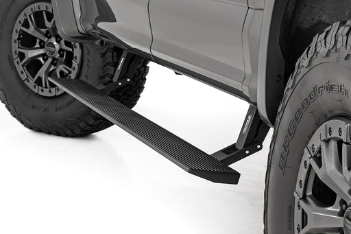 Rough Country Power Running Boards, Dual Electric Motor, Crew Cab, Ford F-150/Lightning/F-250/F-350/Raptor (2015-2024)